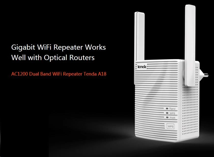 Tenda A18 - 1200Mb/s WiFi-AC Range Extender aprašymas - Prekės nuotrauka Tenda A18 - 1200Mb/s WiFi-AC Range Extender aprašymas - Prekės nuotrauka