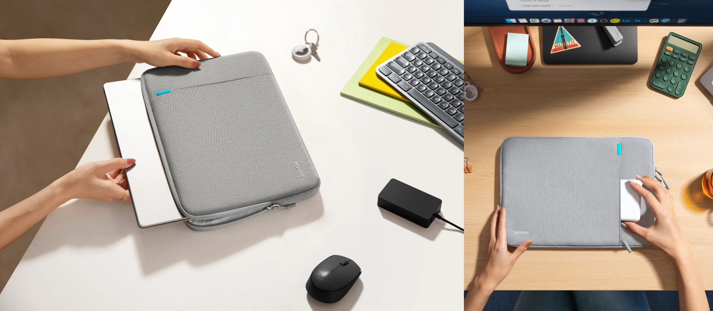 tomtoc dėklas – 14 colių „MacBook Pro“, tamsiai pilkas aprašymas - Prekės nuotrauka