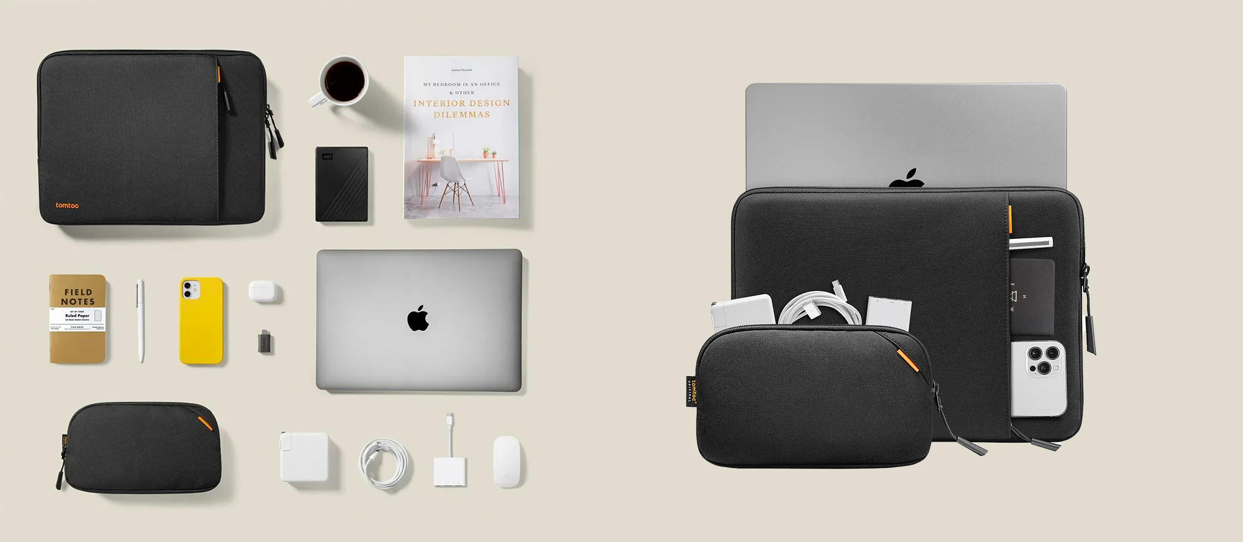 Dėklas Tomtoc tomtoc Sleeve Kit - 13
