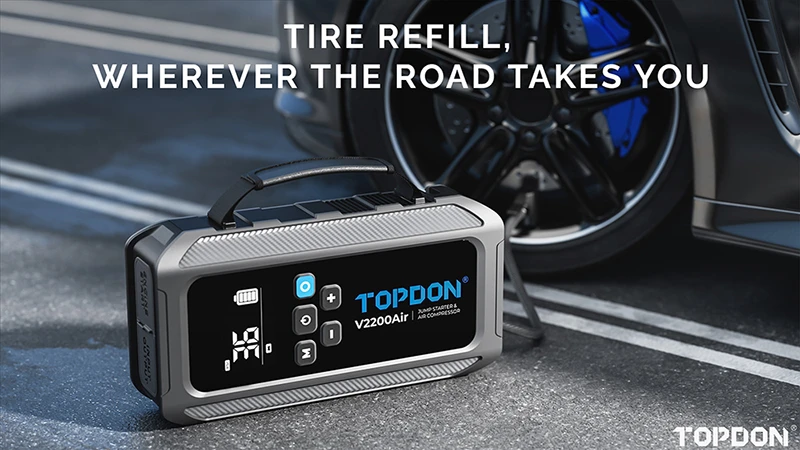 Viking TOPDON Car Jump Starteris JumpSurge V2200air aprašymas - Prekės nuotrauka