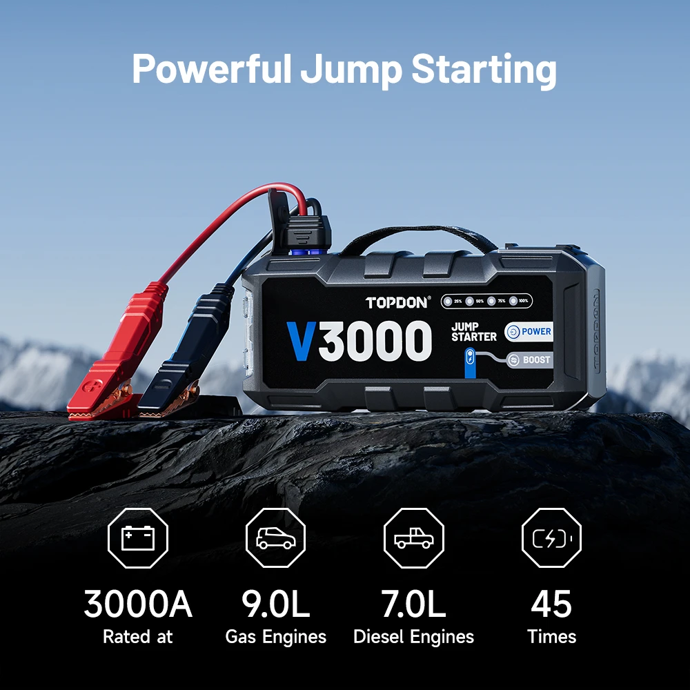 Schneider Electric TOPDON Car Jump Starter V3000 aprašymas - Prekės nuotrauka
