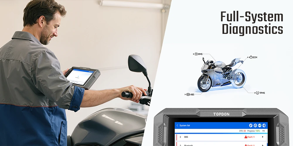 Viking TOPDON UltraDiag Moto diagnostikos įrenginys aprašymas - Prekės nuotrauka