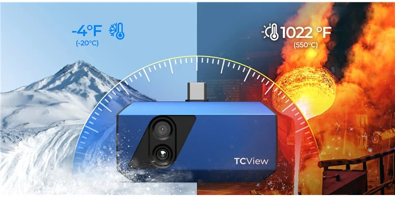 Viking TOPDON termokamera TC001 Plus, konektor USB-C aprašymas - Prekės nuotrauka