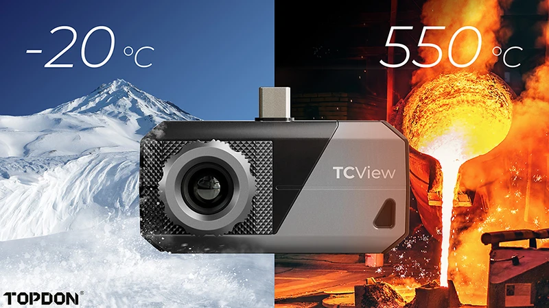 Viking TOPDON termokamera TS001, konektor USB-C aprašymas - Prekės nuotrauka