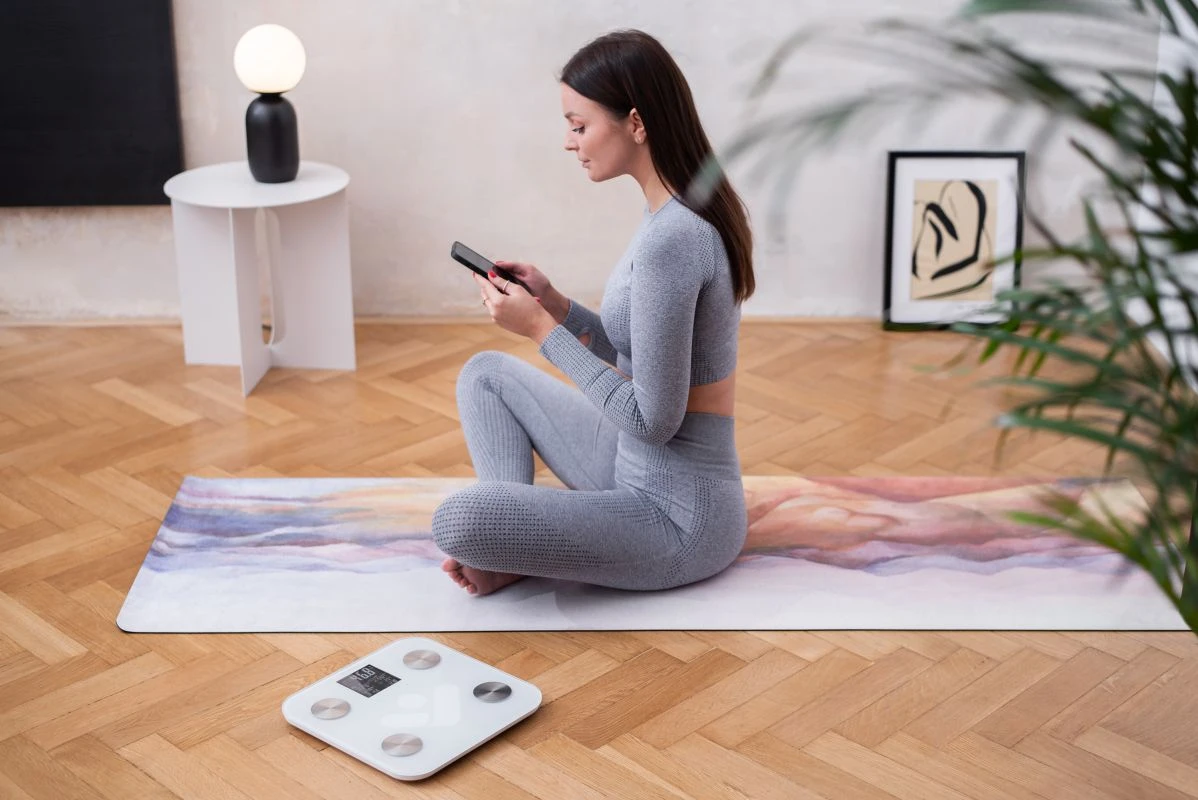 Svarstyklės TrueLife FitShape S6 BT – Bioelektrinės varžos „Bluetooth“ skalė – balta aprašymas - Prekės nuotrauka
