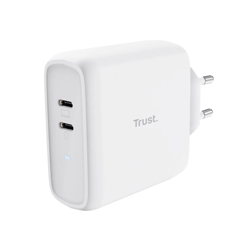 TRUST įkroviklis MAXO 65W, 2x USB-C, baltas aprašymas - Prekės nuotrauka TRUST įkroviklis MAXO 65W, 2x USB-C, baltas aprašymas - Prekės nuotrauka