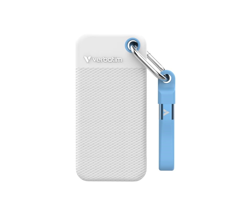 Kietasis diskas Dysk Zewnętrzny Verbatim Pocket SSD 1TB USB-C 3.2 gen.2 balta-Šviesiai mėlynas 32320 aprašymas - Prekės nuotrauka Kietasis diskas Dysk Zewnętrzny Verbatim Pocket SSD 1TB USB-C 3.2 gen.2 balta-Šviesiai mėlynas 32320 aprašymas - Prekės nuotrauka