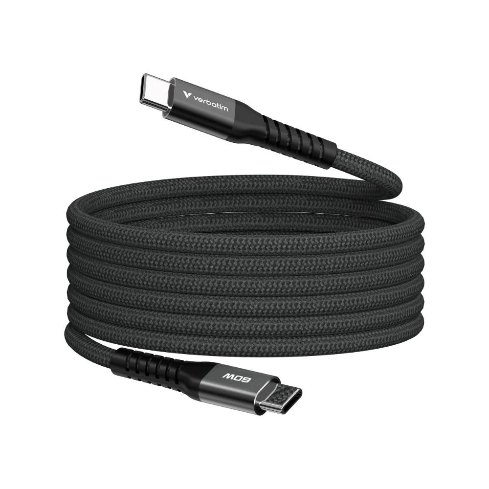 VERBATIM Kabelis USB-C Sync & Charge, 60W, Magnetický, 120cm, juoda aprašymas - Prekės nuotrauka