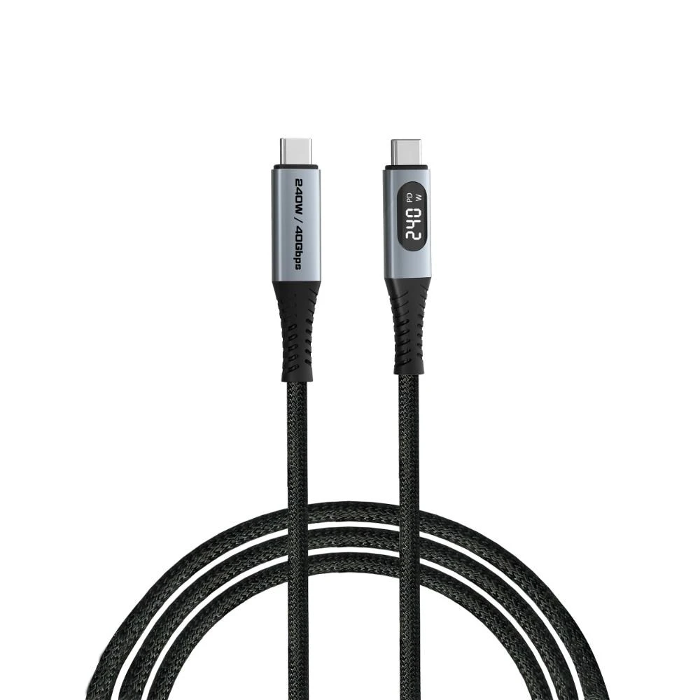 VERBATIM Kabelis USB4 Sync & Charge, 240W, s displejem, 120cm aprašymas - Prekės nuotrauka