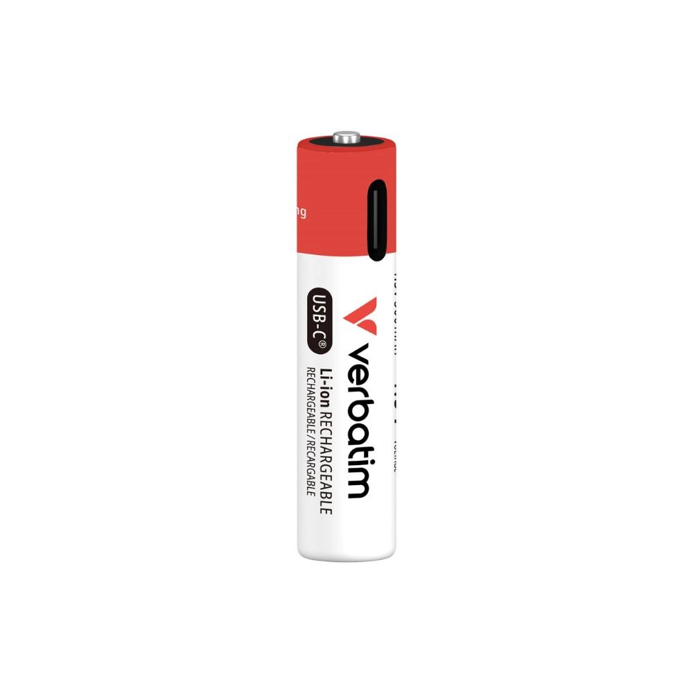 VERBATIM Nabíjecí baterie AAA USB-C 4-Pack 500 mAh aprašymas - Prekės nuotrauka