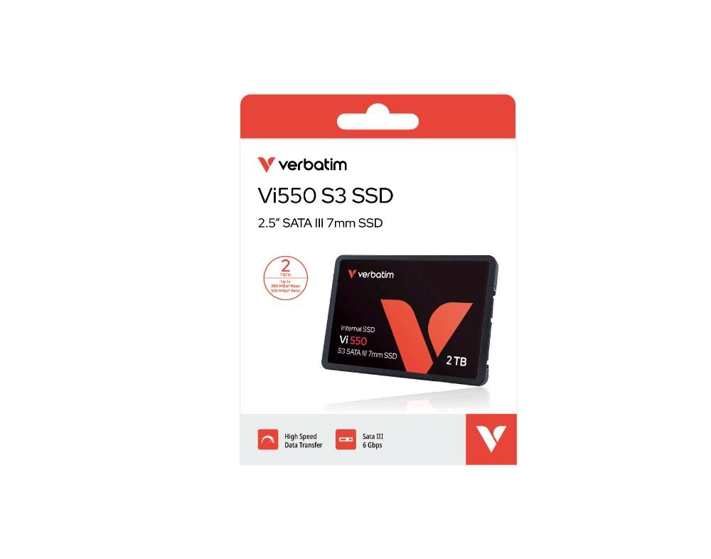 VERBATIM SSD Vi550 S3 2TB SATA III, 2.5” W 550/ R 500 MB/s aprašymas - Prekės nuotrauka