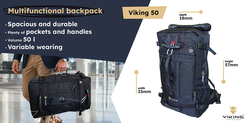 Viking Technology Viking 50 Multifunkční batoh aprašymas - Prekės nuotrauka