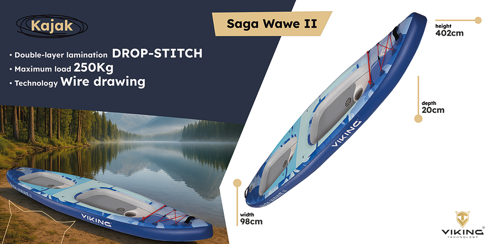 Viking Technology Viking Saga Wave II Kajak aprašymas - Prekės nuotrauka
