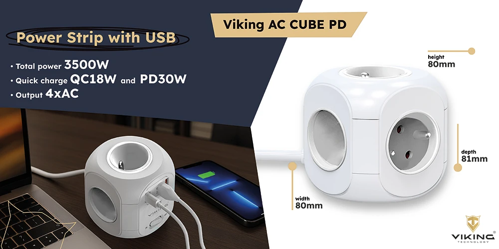 Viking AC Cube PD maitinimo adapteris aprašymas - Prekės nuotrauka