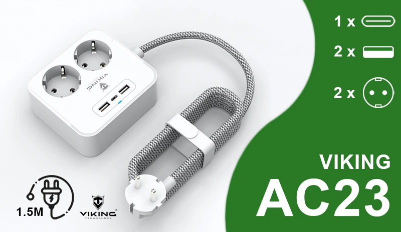 Viking maitinimo adapteris AC23 aprašymas - Prekės nuotrauka