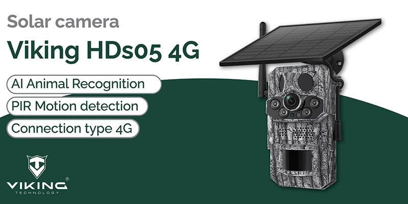 Viking Technology Viking saulės lauko HD kamera HDs05 4G aprašymas - Prekės nuotrauka