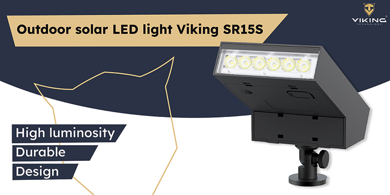 „Viking“ lauko saulės LED šviestuvas SR15S aprašymas - Prekės nuotrauka