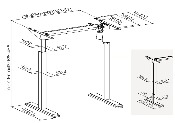 Fellowes reguliuojamo aukščio stalas Brateck S03-22DE, 1 variklis, diapazonas 710–1190 mm, keliamoji galia 80 kg aprašymas - Prekės nuotrauka Fellowes reguliuojamo aukščio stalas Brateck S03-22DE, 1 variklis, diapazonas 710–1190 mm, keliamoji galia 80 kg aprašymas - Prekės nuotrauka