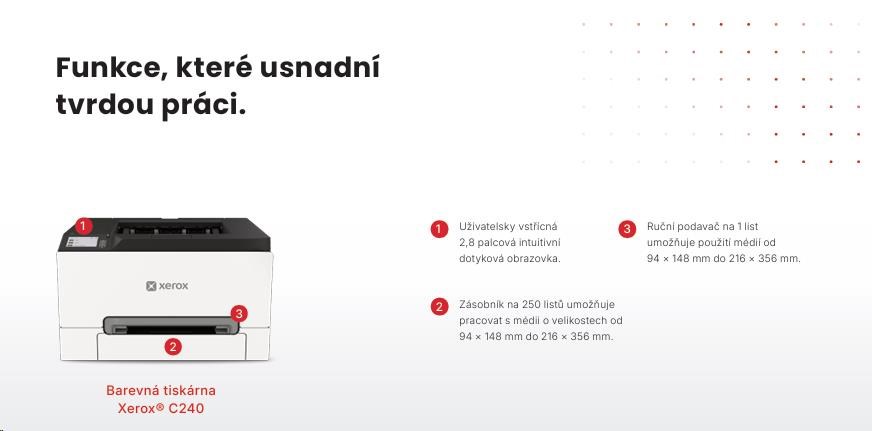 lazerinis spausdintuvas Lexmark Xerox C240 SFP HV EMEA (100S14864) aprašymas - Prekės nuotrauka