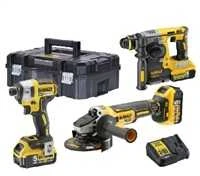 Įrankių rinkinys DeWalt DCK305P3T-QW (DCH273 + DCG405N + DCF887N); 18 V; 3x5,0 Ah akum.