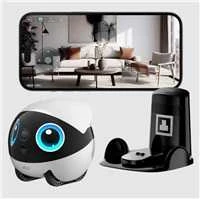 Namų robotas kompanijonas Enabot EBO Air 2 Plus FamilyBot su stebėjimo ir skambučių funkcija, baltas