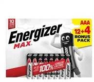 Energizer Max AAA baterijos, 16 vienetų pakuotė
