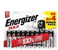 Energizer AA baterijos 10 vienetų pakuotė