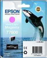 EPSON T7606 Viv Light Magenta rašalo kasetė didelės talpos Vivid Magenta clair 25 9ml 2849 puslapiai 1 pakuotė