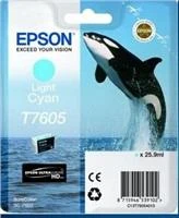 Epson T7605 | Rašalo kasetė | Šviesiai žalsvai mėlyna