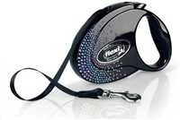 Flexi FLEXI Glam Splash Mystic virvelė, S TAPE 3 m, juoda