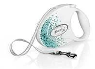 Flexi FLEXI Lanyard Glam Splash Ocean, M 5m TAPE, balta