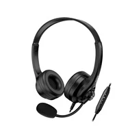 Genius HS-235U AI ausinės su mikrofonu, przewodowa, juoda