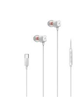 Genius HS-M368 ausinės su mikrofonu, balta, Įstatomos į ausis (į ausis įkišamos tipo) ausinės, USB Type-C