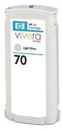 Hewlett Packard (HP) HP no.70 Ink Cart. Light Pilkas su Vivera rašalu (130ml)