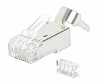 Intracom INTELLINET Cat6a RJ45 Moduliniai kištukai STP 3 šakų tvirtai ir suvytinei vielai 70 kištukų skaidriame stiklainyje