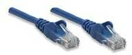 Intracom INTELLINET tinklo kabelis Cat5e U/UTP 15m 50ft. Mėlyna RJ-45 Vyriški / RJ-45 Vyriški Paauksuoti kontaktai Polibag