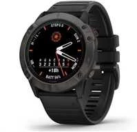 Išmanusis laikrodis Garmin Epix Pro (Gen 2) , Pilkos spalvos nerūdijančio plieno korpusas (51 mm), Juodos spalvos silikoninis dirželis