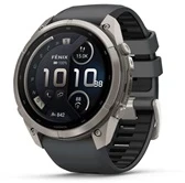 Išmanusis laikrodis Garmin fenix 9 Pro – inReach, 51mm, Titanium with Graphite/Juodas Silicone Band