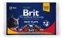 Drėgnas Kačių Maistas - BRIT Premium Cat Meat Plate, 4x100g