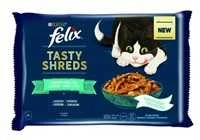 Purina Nestle Drėgnas Kačių Maistas - Felix Skanūs Šiaudeliai Su Lašiša Ir Tunu, 4x 80g