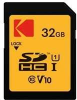 Atminties kortelė Karta Kodak 580X SDHC 32 GB Class 10 UHS-I/U1 (EKMSD32GHC10K)