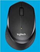 Tyli belaidė optinė pelė Logitech B330, Juoda