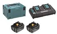 Makita Akumuliatorių ir dvigubo kroviklio komplektas LXT® 197629-2 18V • BL1850B x2 • DC18RD • LXT®