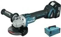 Makita DGA506RTJ Akumuliatorinis kampinis šlifuoklis, 18 V, ø125mm, 2X5,0Ah, 8500 min-1, MAKPACK