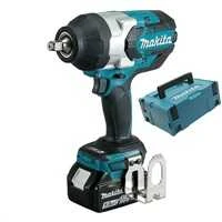 Makita DTW1002RTJ Akumuliatorinis smūginis veržliasukis 18V, 2x5,0Ah Li-ion, 1200 Nm, 1/2", LED, MAKPACK