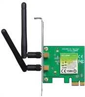 TP-LINK 300MBit/s WLAN-N PCI Express adapteris Atheros-Chipsatz 2T2R 2,4GHz 802.11b/g/n 2 nuimamos antenos