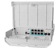 Maršrutizatorius MIKROTIK CSS610-1GI-7R-2S+OUT NETPOWER LITE 7R debesies išmanusis komutatorius 8xGE POE 2x10G SFP+