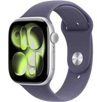 Išmanusis laikrodis Apple Watch series 11 gps+cellular koperta 46 mm su aliuminio sidabro spalvos, dirželis sportowy w kolorze mlecznego fioletu - dydis m/l