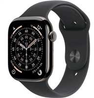 Išmanusis laikrodis Apple Watch 11 GPS + Cellular 46mm Slate Titanium Sport Band S/M Juodas (MFD14MP/A)