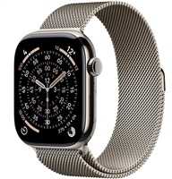 Išmanusis laikrodis Apple Watch 11 GPS + Cellular 46mm Natural Titanium Milanese Loop S/M Pilka (MFCY4MP/A)